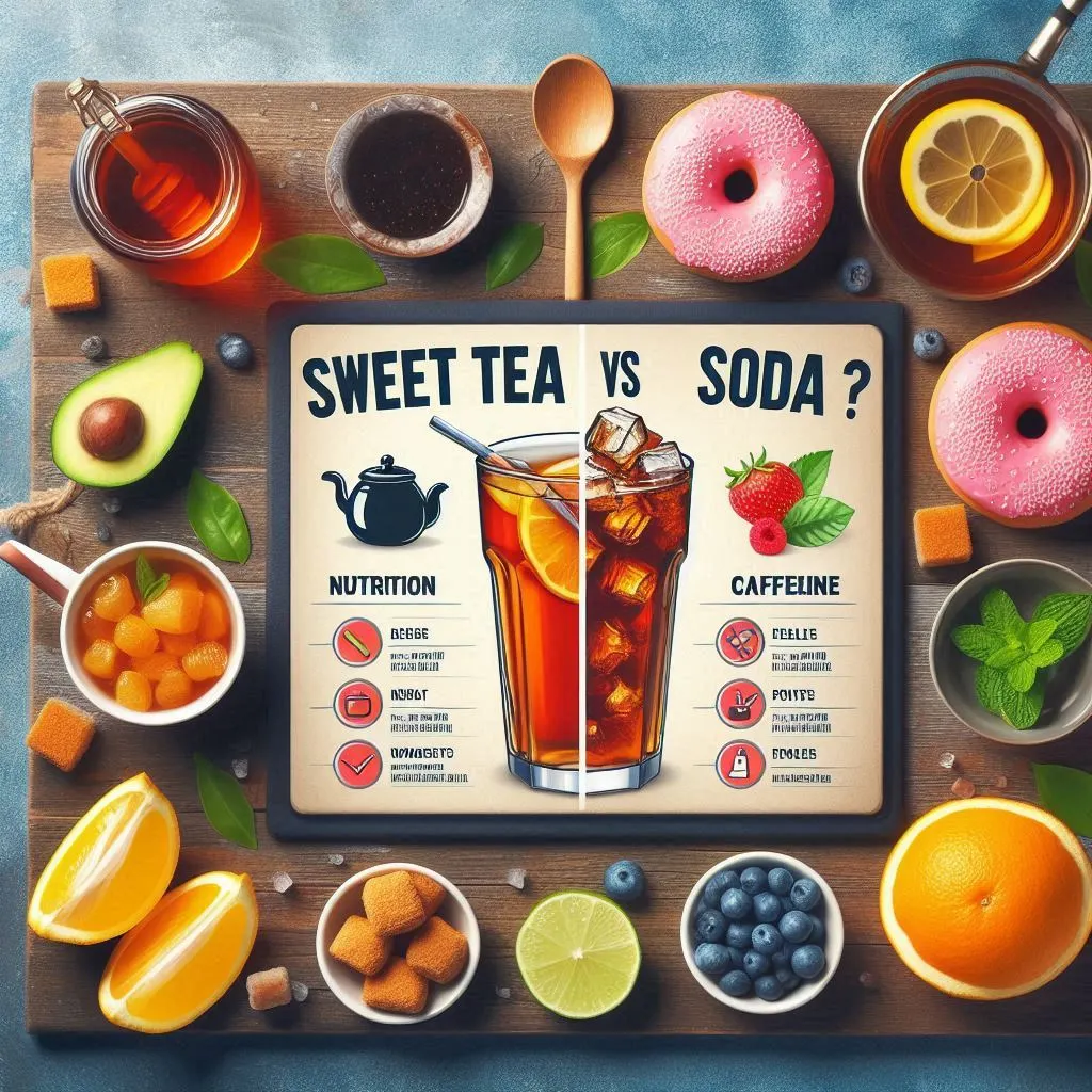 Is sweet tea better than soda? Discover the key differences in nutrition, health impacts, caffeine content, and more to find out which drink